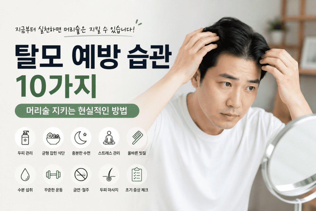 탈모 예방 습관 10가지, 머리숱 지키는 현실적인 방법