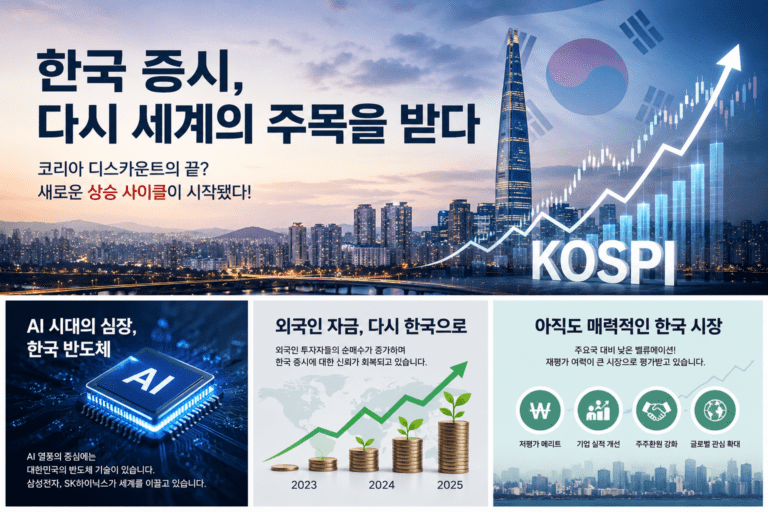“한국 증시” 지금 세계가 다시 보기 시작했다.