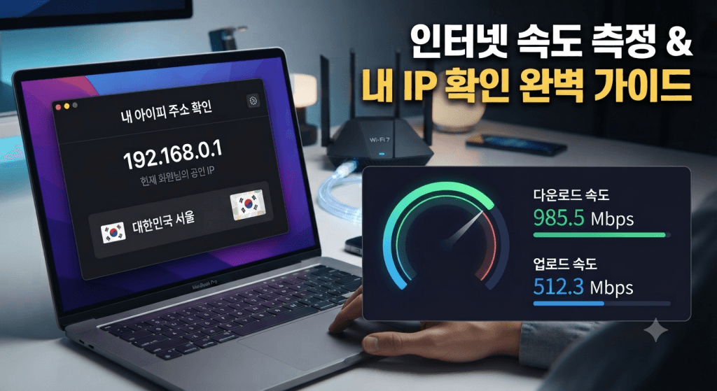 인터넷 속도측정 내아이피주소 확인