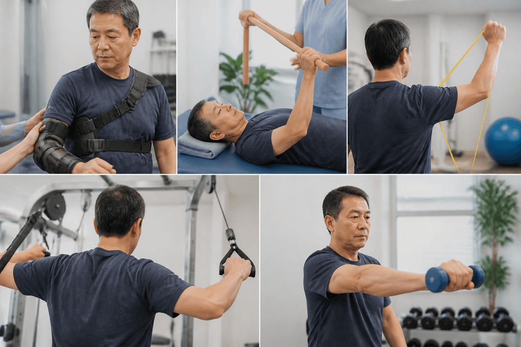 회전근개 파열 수술 운동 재활 5단계, 통증 줄이고 기능 회복하는 방법